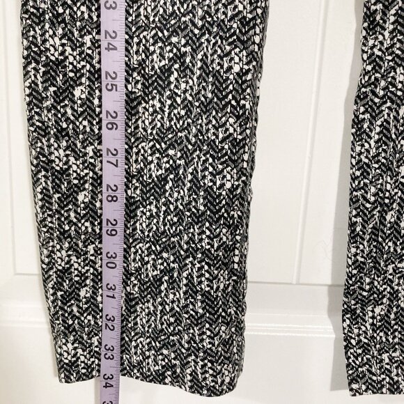 DALIA COLLECTION Black white chevron artsy houndstooth print pants ~ sz 8 MEDIUM - Picture 5 of 10
